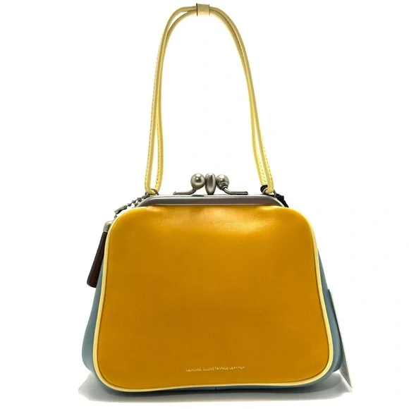 🦖 RARE Coach 1941 Rexy Dinosaur Kisslock Frame Bag in Glovetanned Leather - Picture 3 of 16